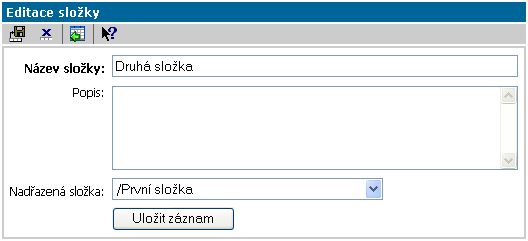 WebNews publikační systém Strana 25 Knihovna souborů Modul slouží pro správu souborů vkládaných jako přílohy ke článkům. Administrace složek Popis ikon:.