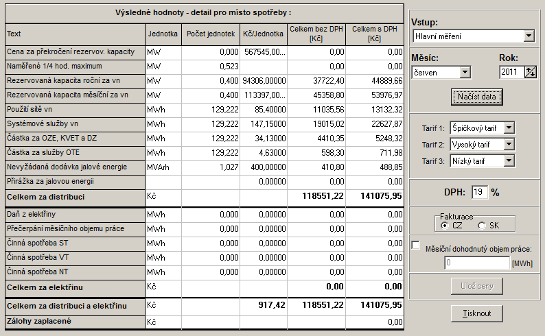 4.14 Cenová kalkulace 2 Alternativní varianta výpočtu cenové kalkulace. 4.15 Prognózy V základní verzi není toto menu přístupné, tuto funkci je nutno zvlášť dokoupit.