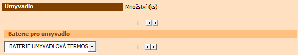 Rekonstrukce bytových jader ReByJ 14 Obr. 14 Zadávání parametrů sprchy při jejím uvažování v dispozici. Obr. 15 Zadání počtu umyvadel a baterií jako povinné součásti dispozice.