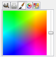 2. Míchání barev pomocí šesti posuvníků, které označují: odstín (O), sytost (S), hodnotu (H), červenou (R), zelenou (G), modrou (B). 3.