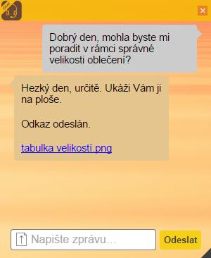 Pokud je žádoucí klientovi nasdílet dokumenty či vyfotit plochu pozve operátor klienta do virtuální místnosti přes hypertextový odkaz v chatu a mohou tak využít ke komunikaci audio a video operátora