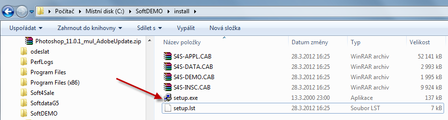 Instalace systému Soft-4-Sale G5 1.3 21 Instalace upgradu 1. Zkontrollujte, zda v systému nikdo nepracuje! 2. Zkopírujte soubor s novou verzí do podadresáře na lokálním disku a rozbalte 3.