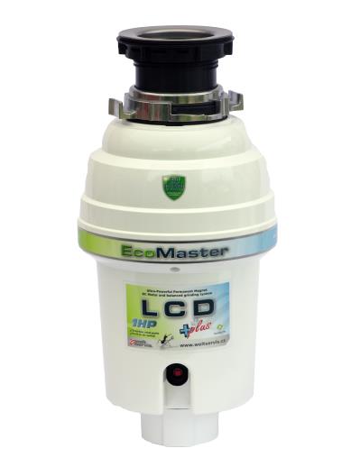 Drtiče dpadu pro gastroprovozy Drtič odpadu EcoMaster LCD Plus Pro středně náročné komerční provozy s četností 200 300 jídel za hodinu.