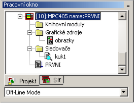 Automat řady MPC400, MT400 Dialog vlastni automatu viz kapitola: Automaty,periferie-Automat MPC4000,MT400-Vlastnosti automatu Automat v projektovém stromu Po potvrzení OK dialogu Vlastností se vloží