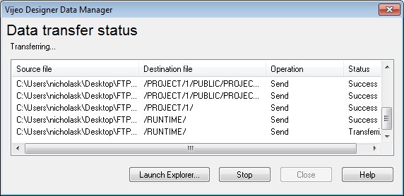 Nahrání do panelu z FTP Serveru