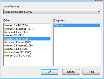 Nové ovládače: Mitsubishi Q CPU Vijeo Designer now supports Mitsubishi QnU PLCs RS232 connection type Supports Multi CPU connections via Universal Model CPU Accessible with existing Melsec-Q CPU