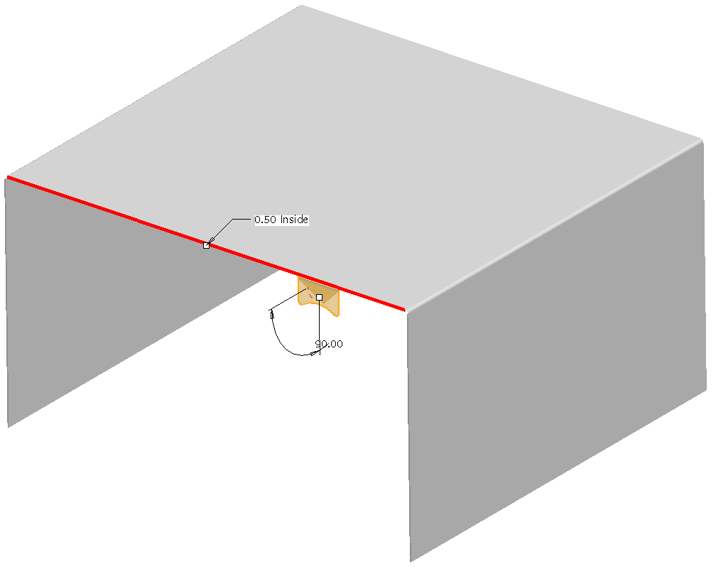 25. Totéž proveďte na opačné straně dle obrázků. 26. Spusťte příkaz Flat Wall. 27. Vyberte hranu (viz obr.