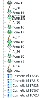 192. Vytvořte prvek DVOJPROLISEK_5 zkopírováním a vložením prvku DVOJPROLISEK_3. 193. Upravte rozměr třetí vazby na 57.