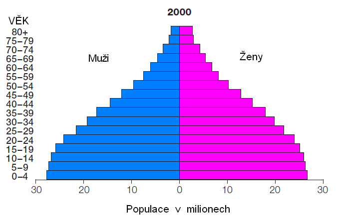 Obr. 1: Vývoj populace Latinské Ameriky v letech 1500 2000 Upraveno autorkou dle zdroje: Population bulletin. Brea, J. A., 2003 Tato situace nejen že přispěla k migračnímu procesu, ale také se významně podílela na jeho charakteru.