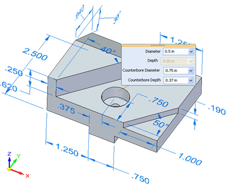 UTB ve Zlíně, Fakulta technologická 43 Pomocí Ovládacího prvku se v Solid Edge ST provádí většina geometrických úprav.