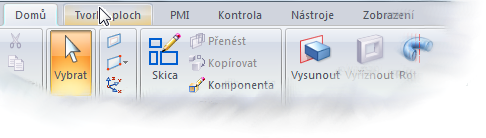 UTB ve Zlíně, Fakulta technologická 50 Panel nástrojů Rychlý přistup Tento panel je známý z Microsoft Office 2007, kde je též standardně zabudován.