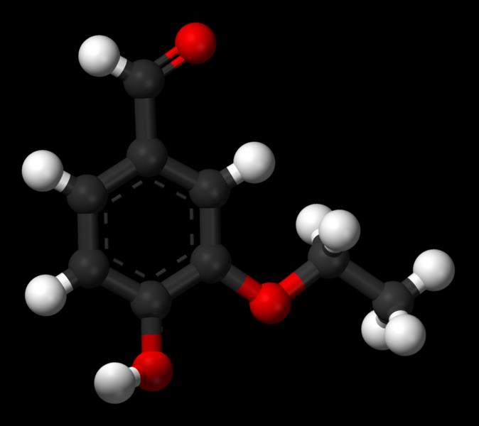 Vanilin 4-hydroxy-3-methoxybenzaldehyd bílá krystalická látka se silnou květinovou vůní, sladká chuť těkavá složka silice obsažené v tobolkách (vanilka) druhy orchidejí rodu vanilovník ochucování