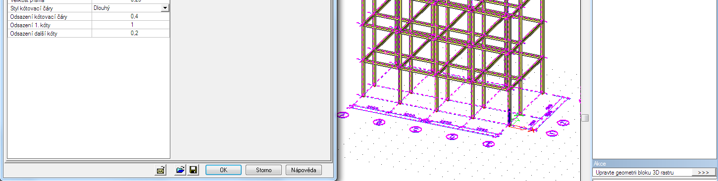 Nástroje pro jednodušší modelování 3D Rastr Původní typ čárového