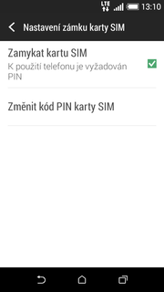 22 z 34 Změna PIN kódu Nastavení. Zvolíte možnost Zabezpečení.