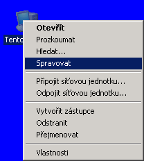 5) Virtuální disk (simulovaný souborem Reatogo.sdi) musíme nejprve připravit, vytvoříme na něm oddíl a naformátujeme souborovým systémem NTFS s kompresí.