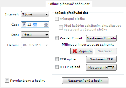 29 Offline plánovač Offline plánovač nabízí možnost naplánovat zcela samostatně fungujícího klienta provádějícího sběr dat na odpojených počítačích (vhodné také pro počítače za firewallem), tedy