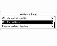 104 Přístroje a ovládací prvky Sport mode settings (Nastavení sportovního režimu) Řidič může vybrat funkce, které budou zapnuty ve sportovním režimu 3 146.