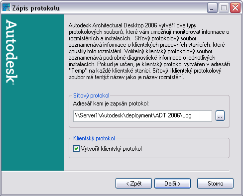 Klientský protokol Klientský protokol obsahuje podrobné instalační informace o každé pracovní stanici. Tyto informace mohou být užitečné při odhalování problémů během instalace.