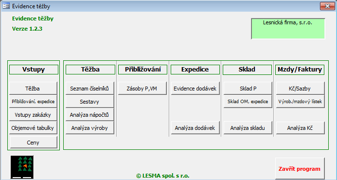 5 Zahájení práce s programem D le ité upozorn ní: P ed prvním pou itím programu zkontrolujte správné nastavení datumu na Va em po íta i!