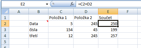 Vzorce a Funkce MS Excel umí s daty velmi dobře zacházet.