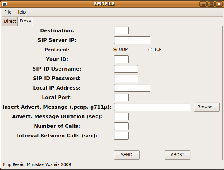 Proxy mode generuje SPIT přes SIP Proxy, tzn.