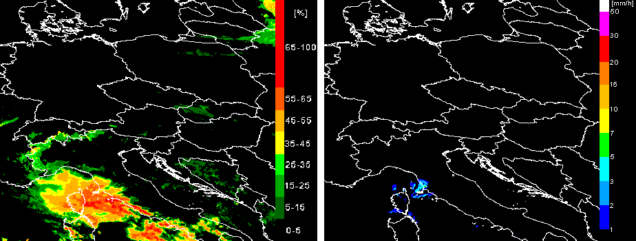 Produkty zaměřené na srážky Convective Rainfall Rate Doplňuje