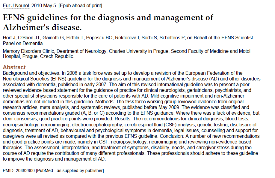 EFNS guidelines,