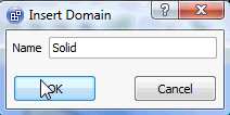 Obr. 12.13 Definování domény Solid Definici oblasti pro pevno stěn potvrdíme Apply a Close, anebo OK.