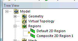 Volb potvrdíme tlačítkem Apply. Následně se v položce Regions zobrazí nová položka Composite 2D Region 1.