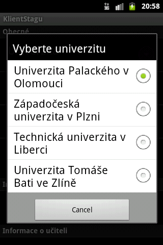 Obrázek 8. Ukázka widgetu EditText a Button Obrázek 9. Ukázka widgetu RadioButton 4.3.3. Intent Intent (záměr) je instance třídy android.content.