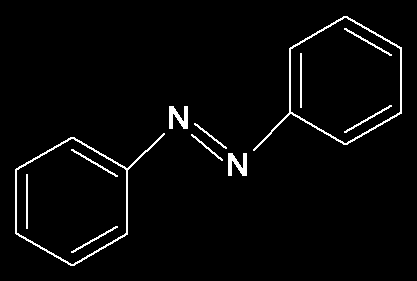 UTB ve Zlíně, Fakulta technologická 40 4.7 Azobenzen Obrázek 11 strukturní vzorec azobenzenu (vytvořeno v programu ChemSketch) Azobenzen je krystalická látka tmavě červené barvy.