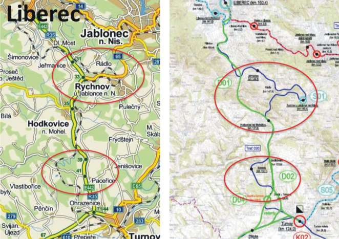 19 Závady na železniční infrastruktuře Liberec Turnov