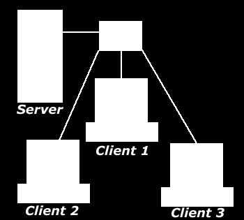 Počítačové sítě Rozdělení sítí podle provedení : - Peer to peer (P2P) rovný s rovným Všechny počítače v síti jsou si rovnoceny, jsou na stejné úrovni.