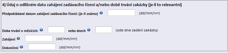 Povinně se uvádí desetimístný kód ze Společného slovníku pro veřejné zakázky (CPV Common Procurement Vocabulary), který nejlépe popisuje hlavní předmět části veřejné zakázky (celé číslo, 10 znaků z