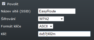 APN (Access Point Name) představuje přístupový kód konkrétního operátora pro připojení k internetu. Parametrem Volat se nastavuje telefonní číslo pro přístup k poţadované sluţbě.