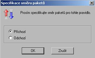 66 Kaspersky Anti-Hacker Obr. 37. Dialogové okno Specifikace směru paketů 3. Některé označovací políčka v části Vlastnosti jsou závislé od protokolu.