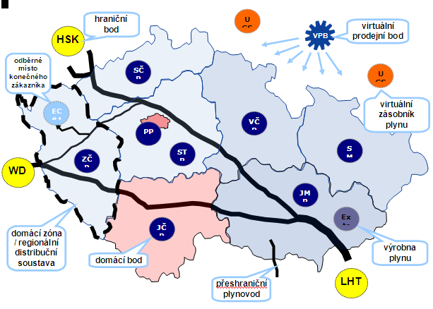 Obrázek 5 : Mapa plynovodů v ČR Zdroj : Interní materiály RWE 1.2 Vývoj spotřeby plynu do roku 2005 Největší rozmach plynofikace se v české republice odehrál na přelomu tisíciletí.