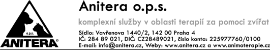 ŘÁD OCHRANY ZVÍŘAT PŘI VEŘEJNÉM VYSTOUPENÍ - ZKOUŠKÁCH CANISTERAPEUTICKÝCH PSŮ ORGANIZOVANÉ OBECNĚ PROSPĚŠNOU SPOLEČNOSTÍ ANITERA o.p.s. Článek I.