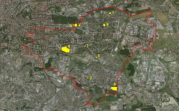 Obytný soubor Gutovka vyřazeno (kolaudace: ČERVEN 2007) 8. Obytný soubor Nové Zahradní Město vyřazeno (kolaudace: ŘÍJEN 2007) 9. Centrum Malešice vyřazeno 1. Bytová zóna Malešická stráň (3.