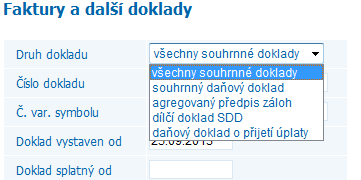 Fakturace distribuce základní principy Přehled dokladů ve webové aplikaci On-line servis PDS Informační e-mail o vystaveném dokladu je odesílán na osoby uvedené v Příloze č.