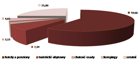 Počas roka 2012 zariadenia cestovného ruchu ubytovali 244 033 návštevníkov, z toho 25,7 % bolo zo zahraničia.
