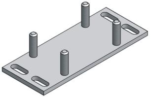 Madlo pro posuvnou bránu Poznámka M-01 rozpětí 300mm 670,00 Montážní deska Montážní desky slouží k ukotvení vozíku brány.