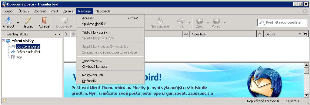 Po spuštění je otevřeno okno Správce doplňků (viz Obrázek 90 Správce rozšíření). Pro získání nového rozšíření stiskněte odkaz Získat rozšíření.