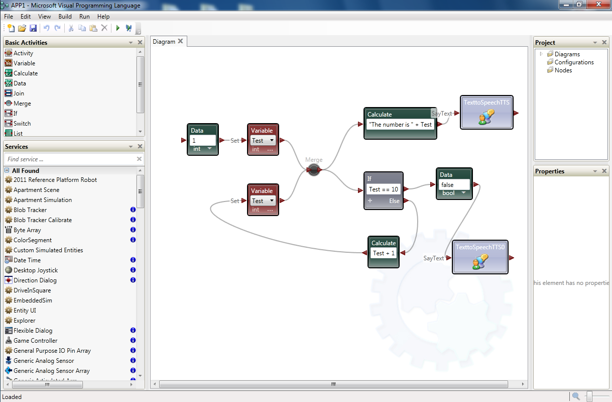 23 Dalším příkladem z oblasti dataflow programming je Microsoft Visual Programming Language, který je součástí jejich Robotics Developer Studia.