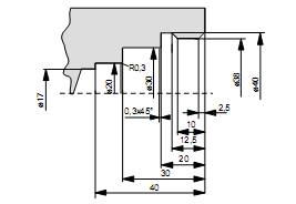 X60 CHR=0,3 Z-50.