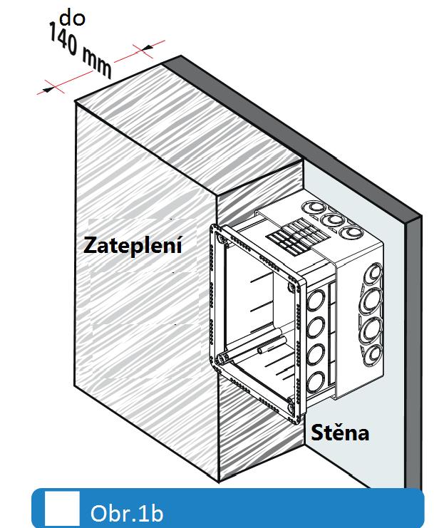 Montážní návod pro instalaci krabice pro zkušební svorku do zateplené stěny 1.