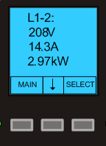 4A 45 (bar code) Model: AP8965 (bar code) Serial: ZA08010012248 (bar code) ON Bank 3 (L3-L1) 20A Max L1-2: 208V 14.3A 2.