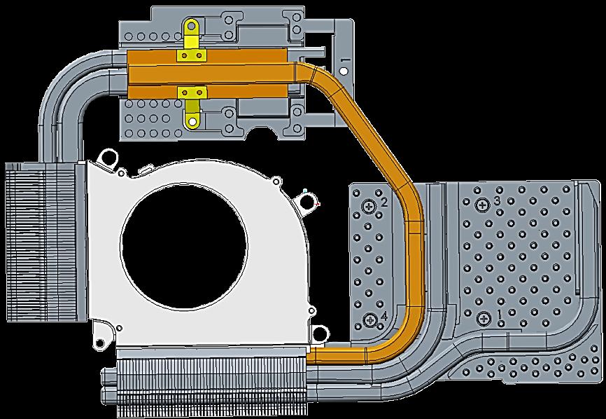 Cooler Boost 2 Vzájemné propojení Systém chlazení se vzájemným propojením okruhů pro CPU a VGA