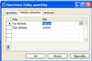 4 7 14.10.2013 9. Vytvoření upomínky : Správa financí->pohledávky->periodické aktivity->upomínky. F3. Zadejte číslo zákazníka 30000. Tlačítko Funkce- >Navrhni řádky připomínky.