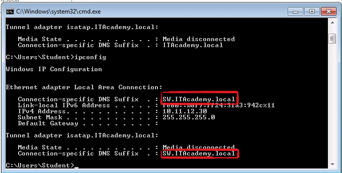 23. Ověřte DNS suffix stanice Windows 7 24.